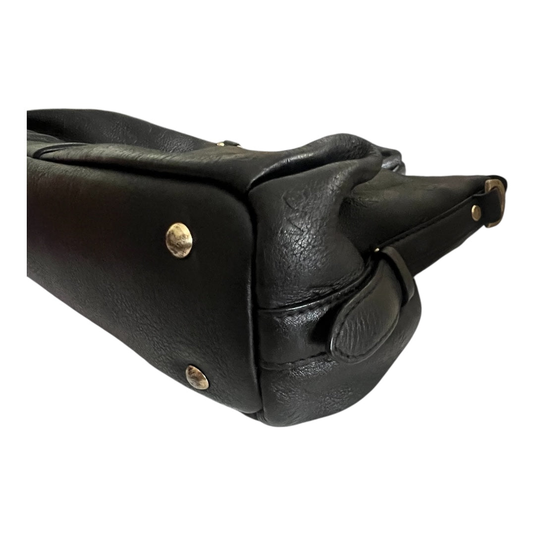 MCM Vintage Two-Way Bag Black Calfskin Leather