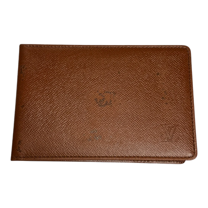 Louis Vuitton Vintage Brown Leather Bi-Fold Photo/ID Case – Good Condition