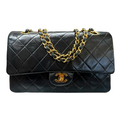 Chanel Vintage Classic Flap Black Lambskin Leather