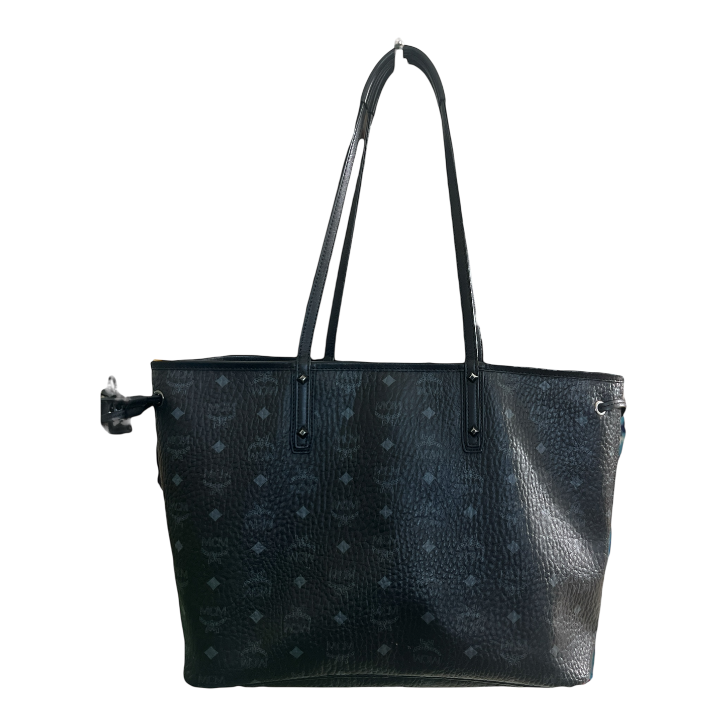 MCM Black Monogram Large Tote