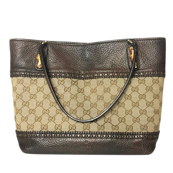 Gucci Small Monogram Logo Shopping Tote Bag