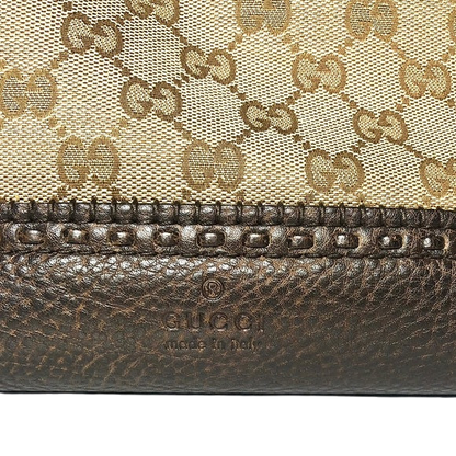 Gucci Small Monogram Logo Shopping Tote Bag