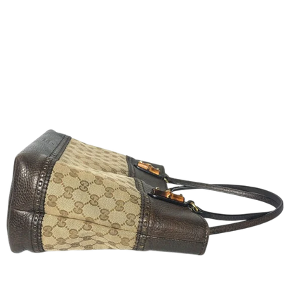 Gucci Small Monogram Logo Shopping Tote Bag