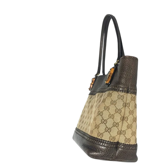 Gucci Small Monogram Logo Shopping Tote Bag