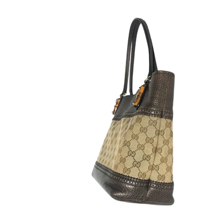 Gucci Small Monogram Logo Shopping Tote Bag