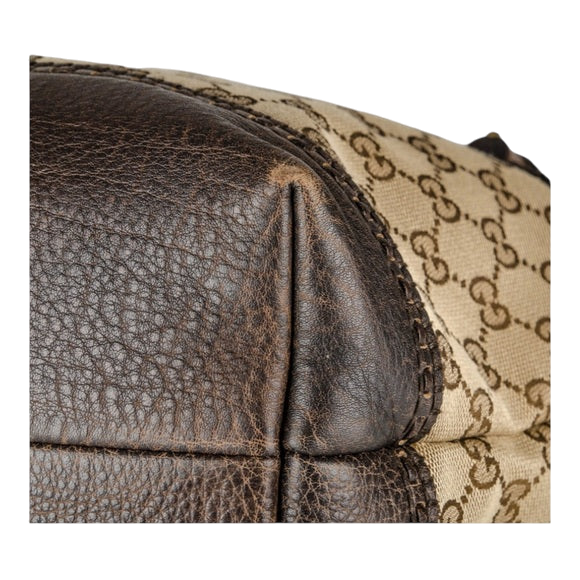 Gucci Small Monogram Logo Shopping Tote Bag