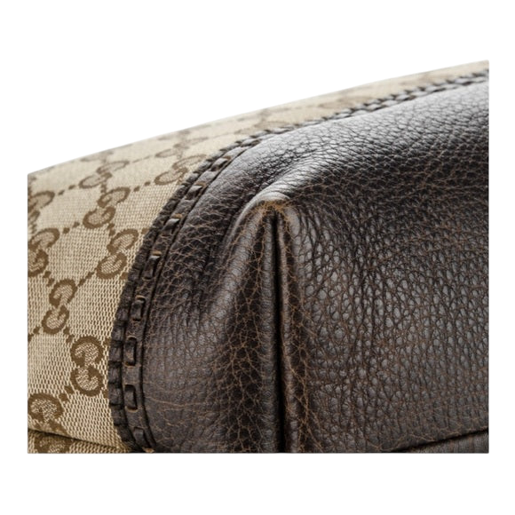 Gucci Small Monogram Logo Shopping Tote Bag