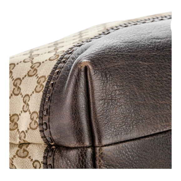 Gucci Small Monogram Logo Shopping Tote Bag