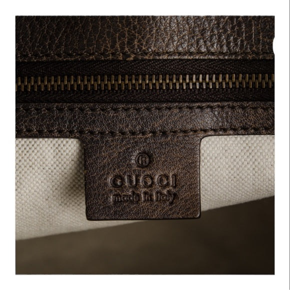 Gucci Small Monogram Logo Shopping Tote Bag