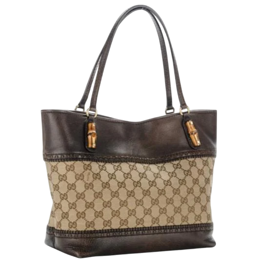 Gucci Small Monogram Logo Shopping Tote Bag