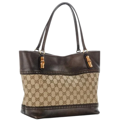 Gucci Small Monogram Logo Shopping Tote Bag