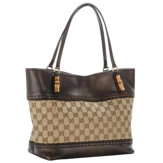 Gucci Small Monogram Logo Shopping Tote Bag