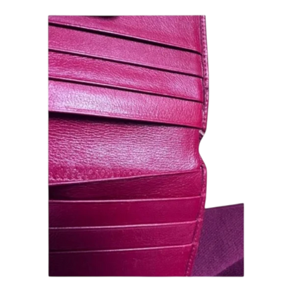 Gucci Red Bifold Wallet with Bamboo Emblishment