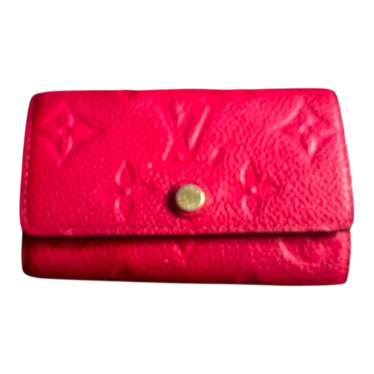 Louis Vuitton Monogram 6 Multicles Holder Empreinte Leather Red