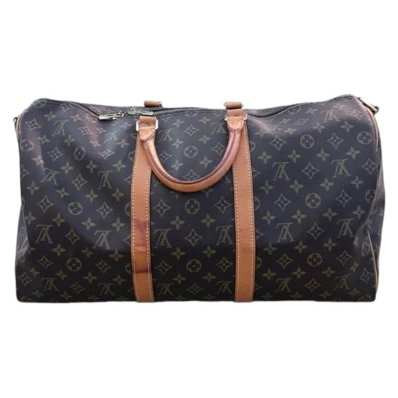 Louis Vuitton Keepall Bandolier 50 Monogram Canvas Leather Vintage