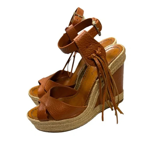 Valentino Rockee' Fringe Wedge Sandal Size 6