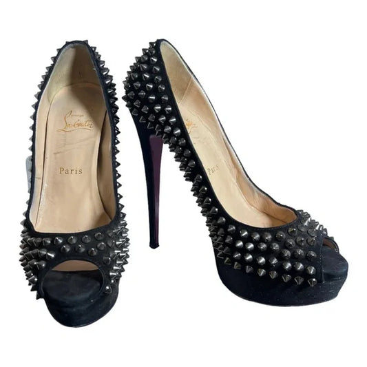 Christian Louboutin lady peep stud heels