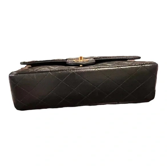 Chanel Vintage Classic Flap Black Lambskin Leather