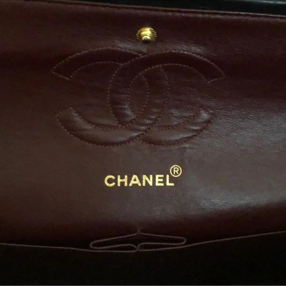 Chanel Vintage Classic Flap Black Lambskin Leather