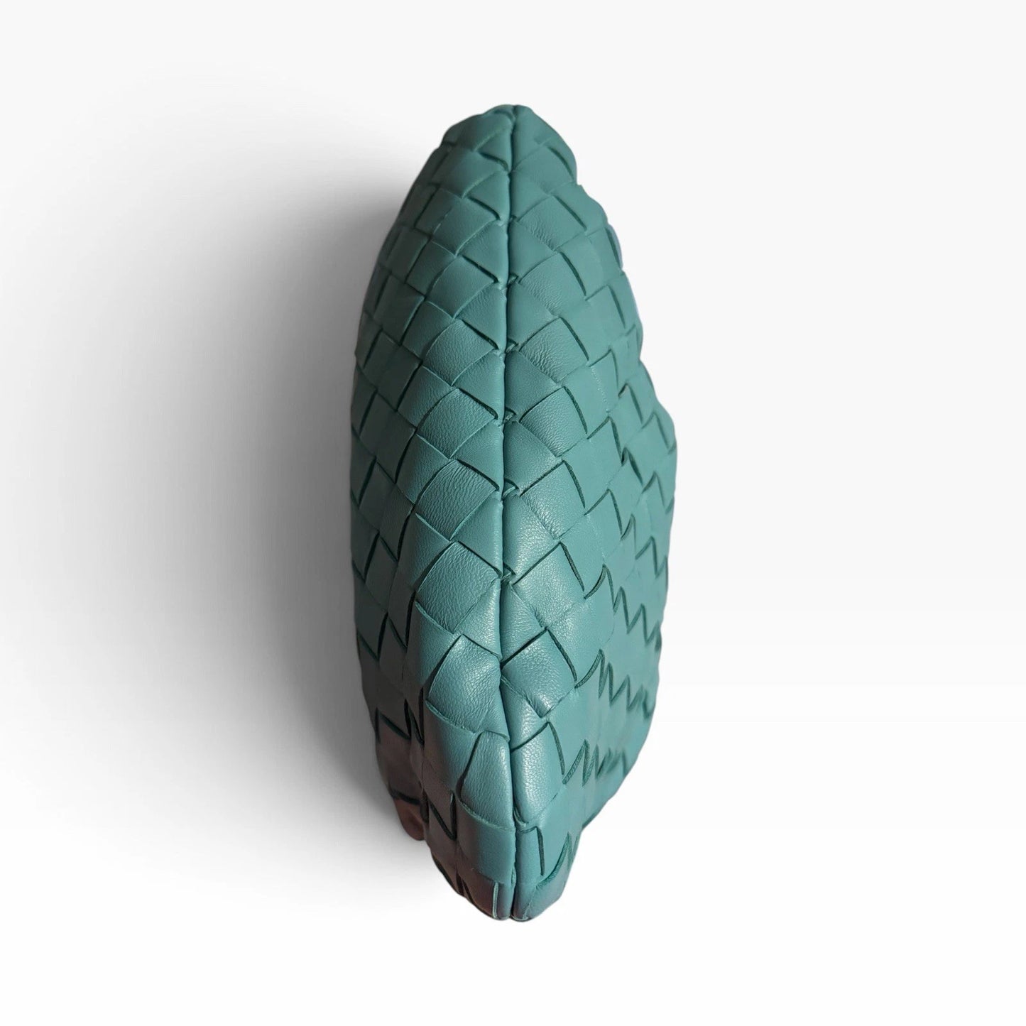 Bottega Veneta Mini Jodie Intrecciato Teal Green Leather Hobo Bag