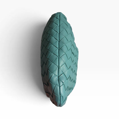 Bottega Veneta Mini Jodie Intrecciato Teal Green Leather Hobo Bag