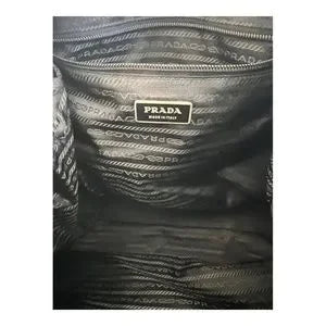 PRADA Canapa Logo Tessuto Satchel